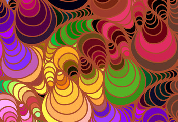 Vector wave background of doodle hand drawn lines