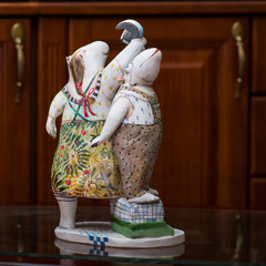 the collector and his hippos in a private collection