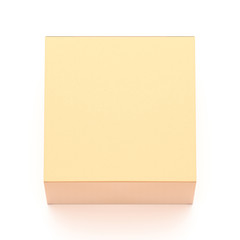 Fototapeta premium Brown corrugated cardboard box from top angle. Blank, horizontal, and rectangle shape.