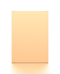 Fototapeta premium Brown corrugated cardboard box from front angle. Blank, vertical, and rectangle shape.