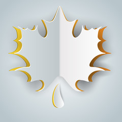 Leaf icon on the grey background.