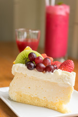mixed fruit cheese cake