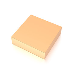 Brown corrugated cardboard box from top side closeup angle. Blank, horizontal, and rectangle shape.