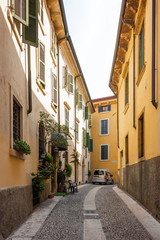 One of the streets of Verona, Veneto region, Italy.