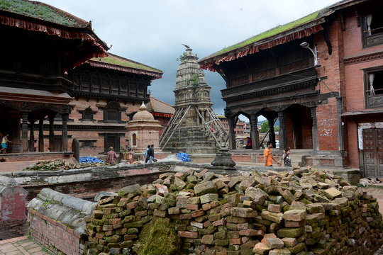 KATHMANDU,NEPAL-AUGUST 8,2016 :Nepal, after the earthquake struck of Kathmandu, Nepa