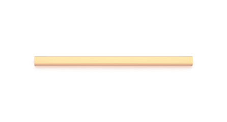Brown corrugated cardboard box from top angle. Blank, horizontal, thin, long and rectangle shape.