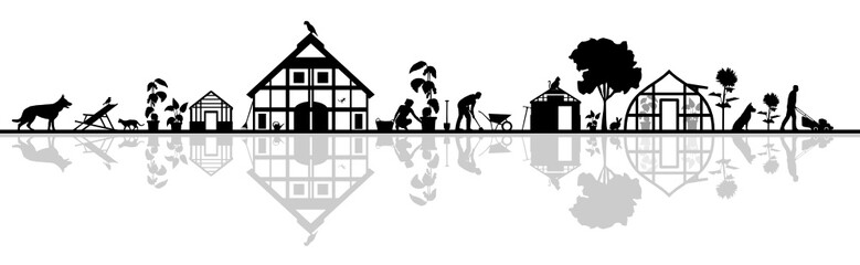 Garten Haus und Tiere