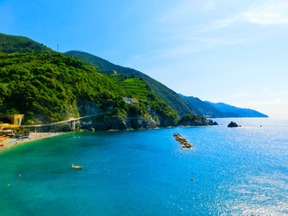 The view of Monterosso, Italy