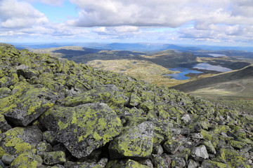 Gaustatoppen Panorama, in Telemark, Norwegen