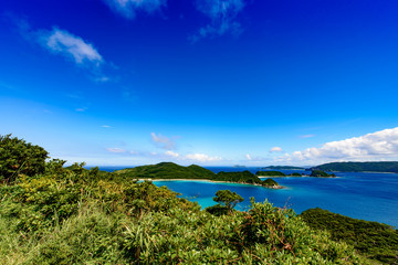 Obraz premium 沖縄県 慶良間諸島 座間味島 高月山展望台