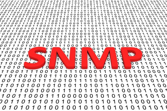 snmp in the form of binary code, 3D illustration