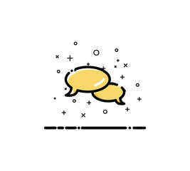 Speech bubble icon.