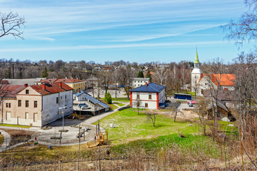 Fototapeta na wymiar Small town in Latvia