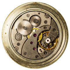 clockwork old mechanical watch, high resolution and detail
