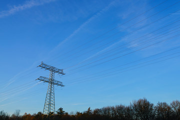power line blue sky day