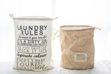 Empty laundry basket