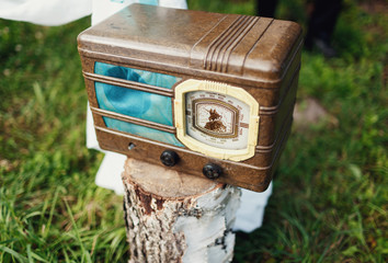 original wooden box made for brides