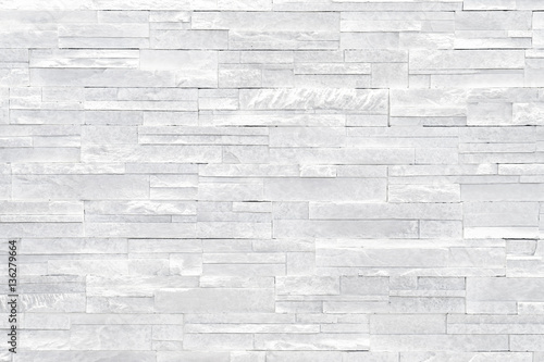 White Stone Wall Background Stacked Stone Tiles Are Often