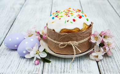 Easter bread and eggs