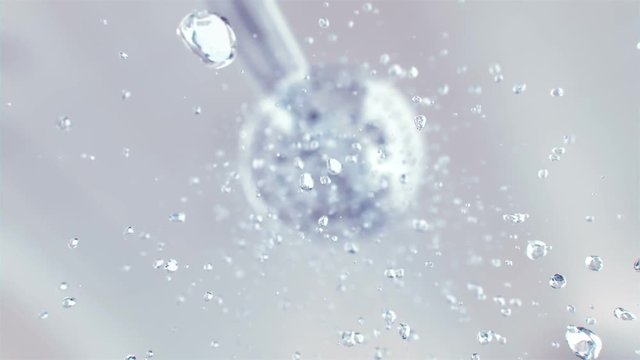 Falling drops in super slow motion. High quality falling drops in super slow motion
