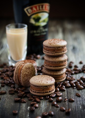 French pastry makaron. Selective focus.