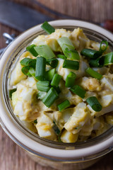 Egg dip with spring green onion
