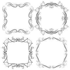 vector set of decorative vintage frame