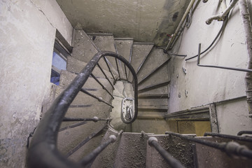 Staircase of an abandoned house