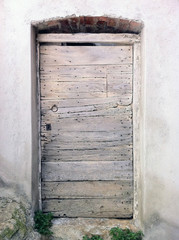 Weathered wooden rustic door