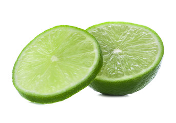 Fototapeta na wymiar Citrus lime fruit isolated on white background