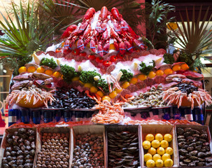Table with seafood