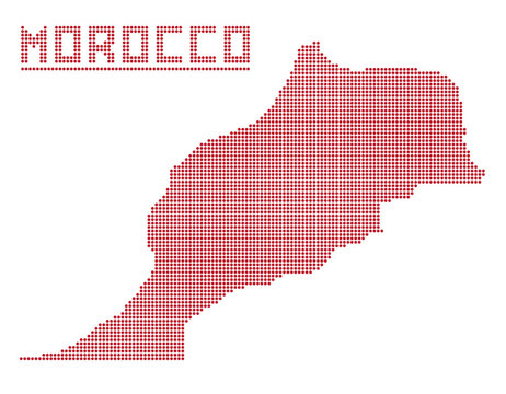 Morocco Africa Dot Map