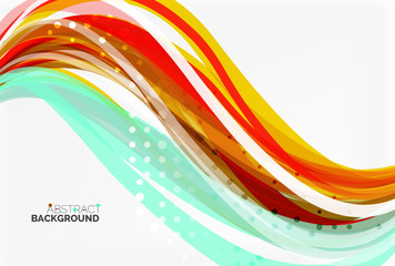 Vector geometric flowing lines abstract background