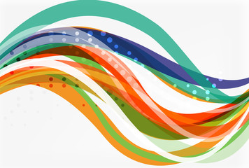 Vector geometric flowing lines abstract background