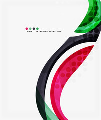 Colorful elegant flowing wave