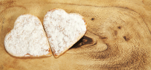 cœurs en biscuits