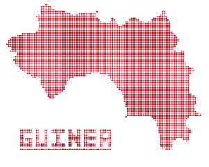 Guinea Africa Dot Map
