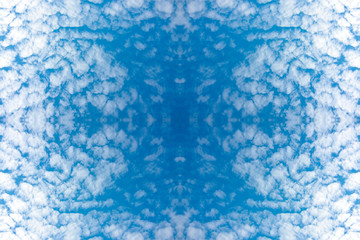 blue sky and tiny clouds on beautiful nature background texture perspective
