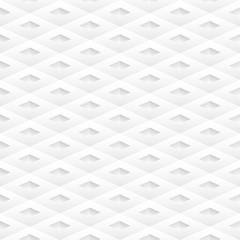 Seamless white geometric modern pattern. Rhomb structure Vector illustration.