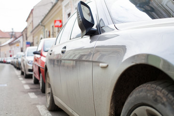 Cars in the parking space
