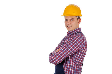 Handsome engineer with arms crossed