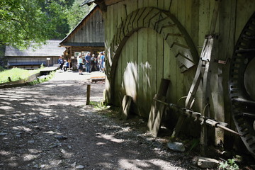 Watermill - Oblazy, Slovakia. Old wooden water mill at National Nature Reserve Kvacianska dolina in Slovakia © Branislav