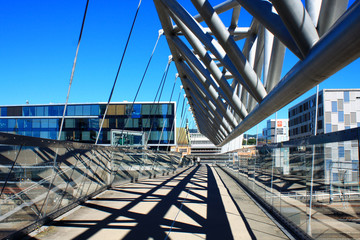 New Akrobaten pedestrian bridge in Oslo, Norway