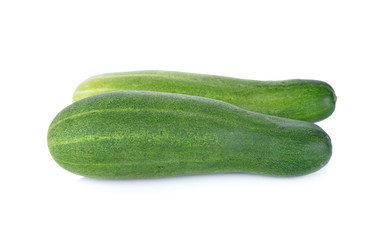 whole fresh cucumber on white background