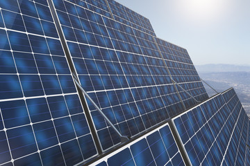 Obraz premium Solar panles closeup