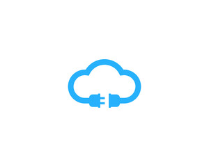 Cloud Electric Power Energy Logo Design Element