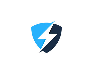 Power Shield Energy Logo Design Element