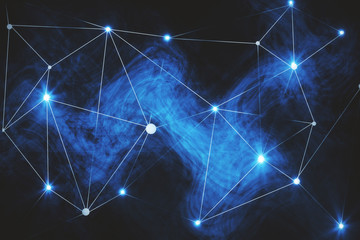 Connected dots and smoke