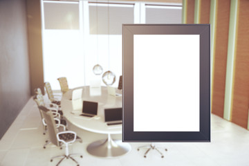 Blank frame in conference room