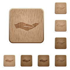 Human hand wooden buttons